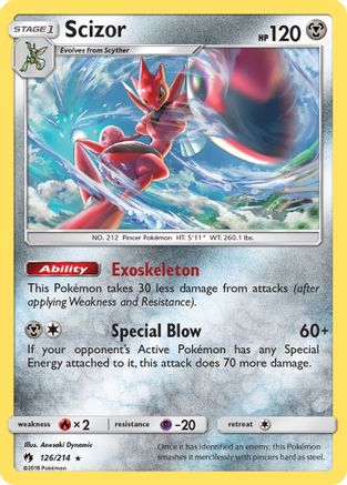 Image of Scizor 126/214  - Holofoil SM  Lost Thunder - Holo Rare