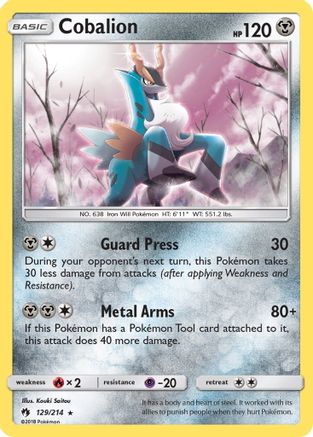 Image of Cobalion 129  - Holofoil SM  Lost Thunder - Holo Rare