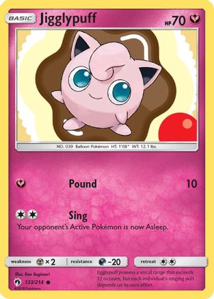 Image of Jigglypuff 133/214  SM  Lost Thunder - Common