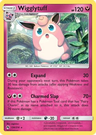 Image of Wigglytuff 134/214  - Reverse Holofoil SM  Lost Thunder - Rare