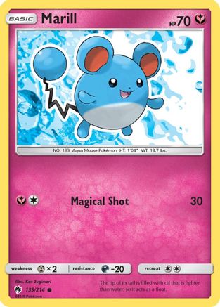 Image of Marill 135/214  - Reverse Holofoil SM  Lost Thunder - Common