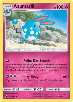 Image of Azumarill 136  SM  Lost Thunder - Rare