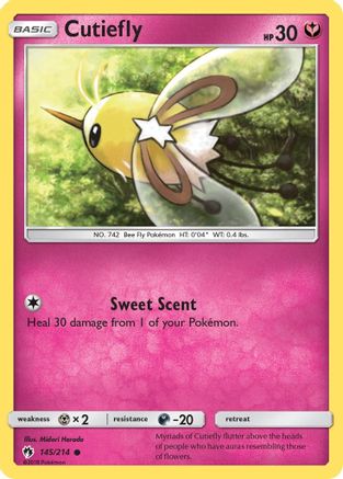 Image of Cutiefly 145/214  - Reverse Holofoil SM  Lost Thunder - Common