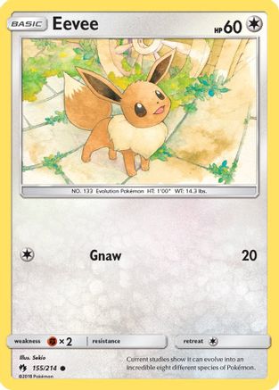 Image of Eevee 155/214  SM  Lost Thunder - Common