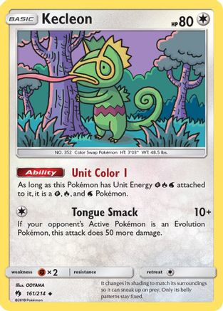 Image of Kecleon (161) 161  - Reverse Holofoil SM  Lost Thunder - Uncommon