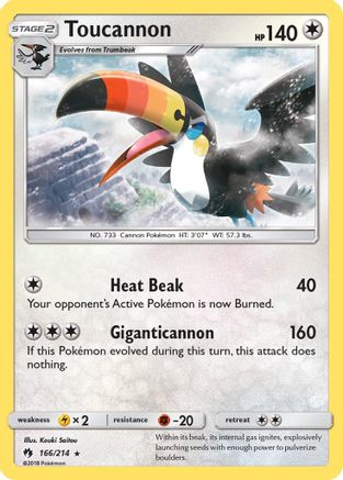 Image of Toucannon 166/214  SM  Lost Thunder - Rare