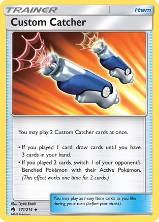 Image of Custom Catcher 171/214  - Reverse Holofoil SM  Lost Thunder - Uncommon