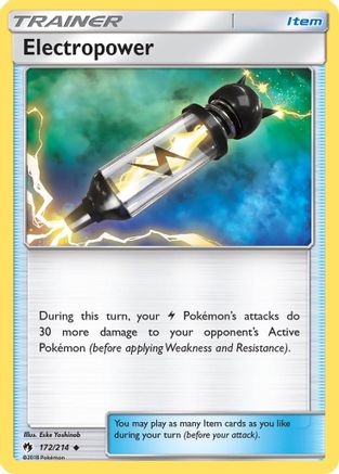 Image of Electropower 172/214  SM  Lost Thunder - Uncommon