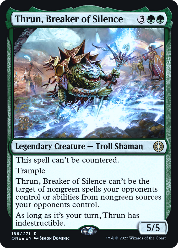 Image of Thrun, Breaker of Silence (PRE-186) - Phyrexia: All Will Be One Promos Foil