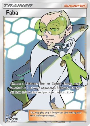 Image of Faba (Full Art) 208  - Holofoil SM  Lost Thunder - Ultra Rare