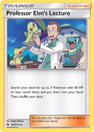 Image of Professor Elm's Lecture 188/214  - Reverse Holofoil SM  Lost Thunder - Uncommon