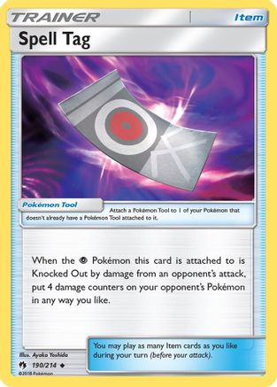 Image of Spell Tag 190/214  - Reverse Holofoil SM  Lost Thunder - Uncommon