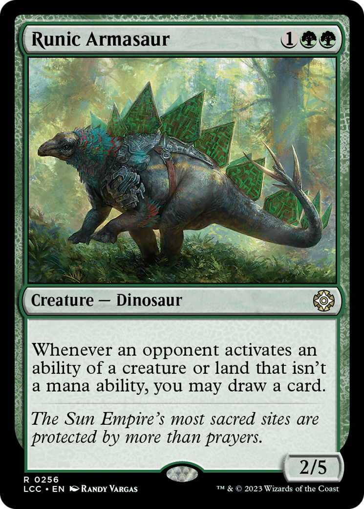 Image of Runic Armasaur (LCC-256) - The Lost Caverns of Ixalan Commander