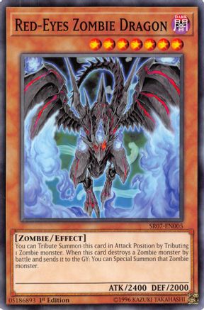 Image of Red-Eyes Zombie Dragon (SR07-EN005) - Structure Deck: Zombie Horde 1st Edition