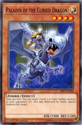 Image of Paladin of the Cursed Dragon (SR07-EN008) - Structure Deck: Zombie Horde 1st Edition