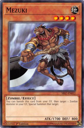 Image of Mezuki (SR07-EN012) - Structure Deck: Zombie Horde 1st Edition
