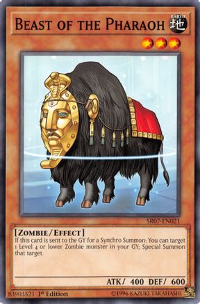 Image of Beast of the Pharaoh (SR07-EN021) - Structure Deck: Zombie Horde 1st Edition