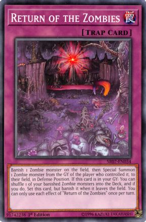 Image of Return of the Zombies (SR07-EN034) - Structure Deck: Zombie Horde 1st Edition