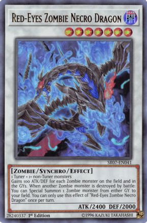 Image of Red-Eyes Zombie Necro Dragon (SR07-EN041) - Structure Deck: Zombie Horde 1st Edition