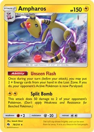 Image of Ampharos 078/214  Deck Exclusives - Rare