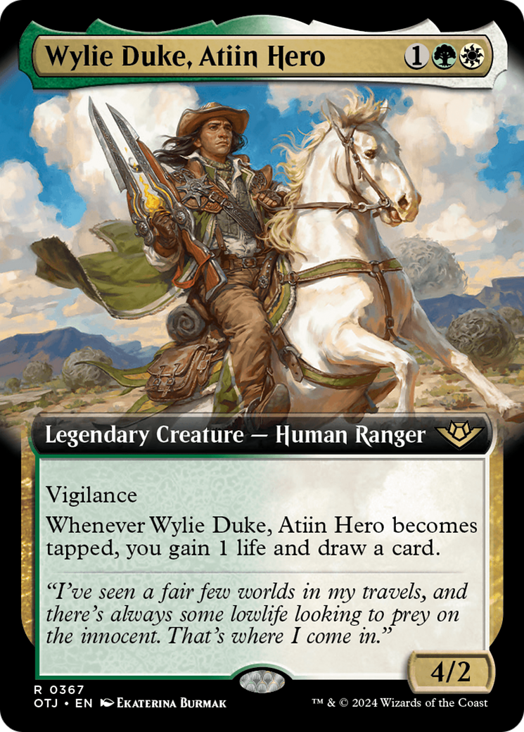 Image of Wylie Duke, Atiin Hero (Extended Art) (OTJ-367) - Outlaws of Thunder Junction: (Extended Art)