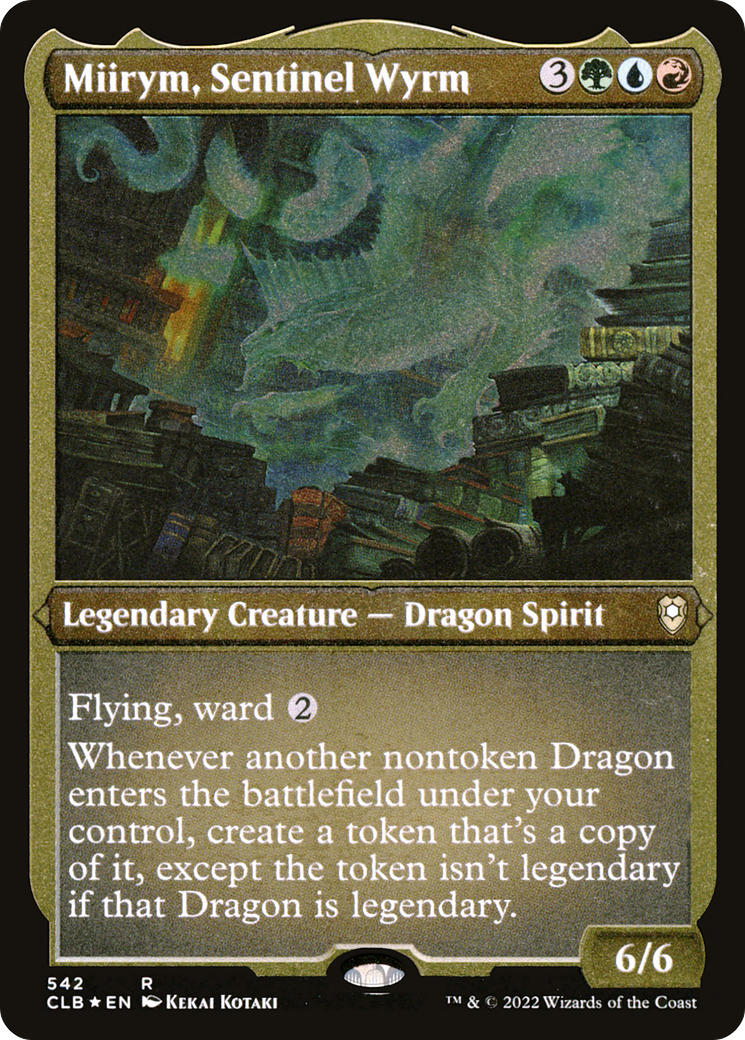 Image of Miirym, Sentinel Wyrm (CLB-542) - Commander Legends: Battle for Baldur's Gate Etched Foil