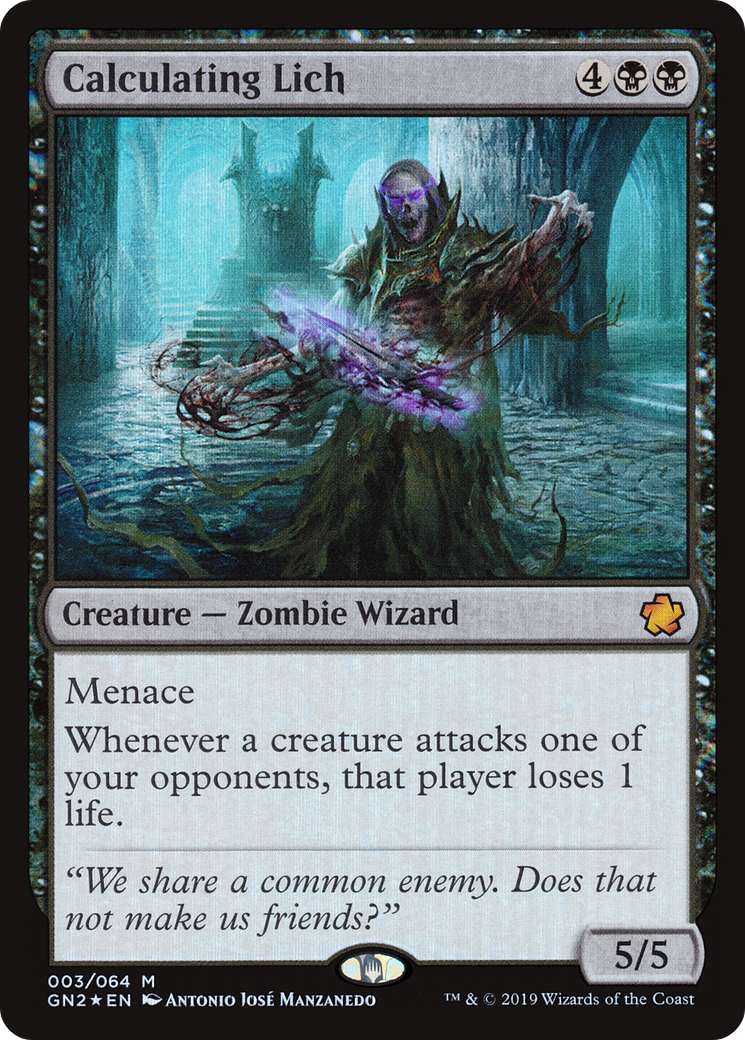 Image of Calculating Lich (GN2-003) - Game Night 2019 Foil