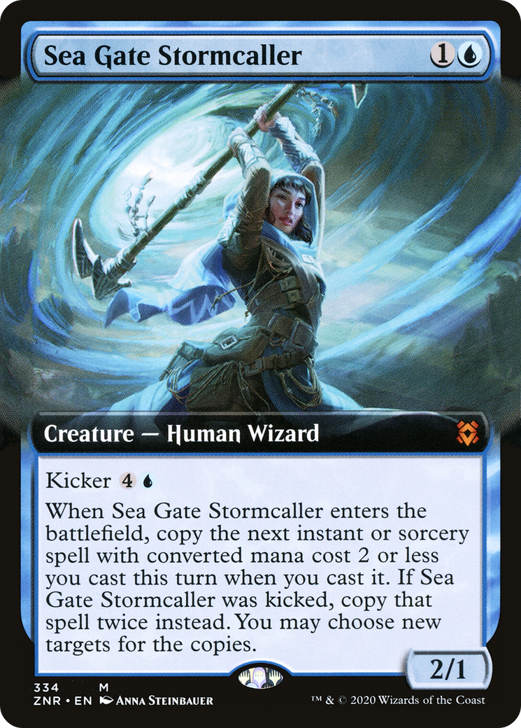 Image of Sea Gate Stormcaller (Extended Art) (ZNR-334) - Zendikar Rising: (Extended Art) Foil