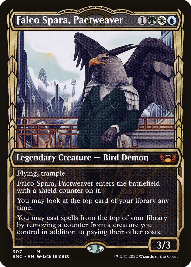 Image of Falco Spara, Pactweaver (Showcase) (SNC-307) - Streets of New Capenna: (Showcase) Foil
