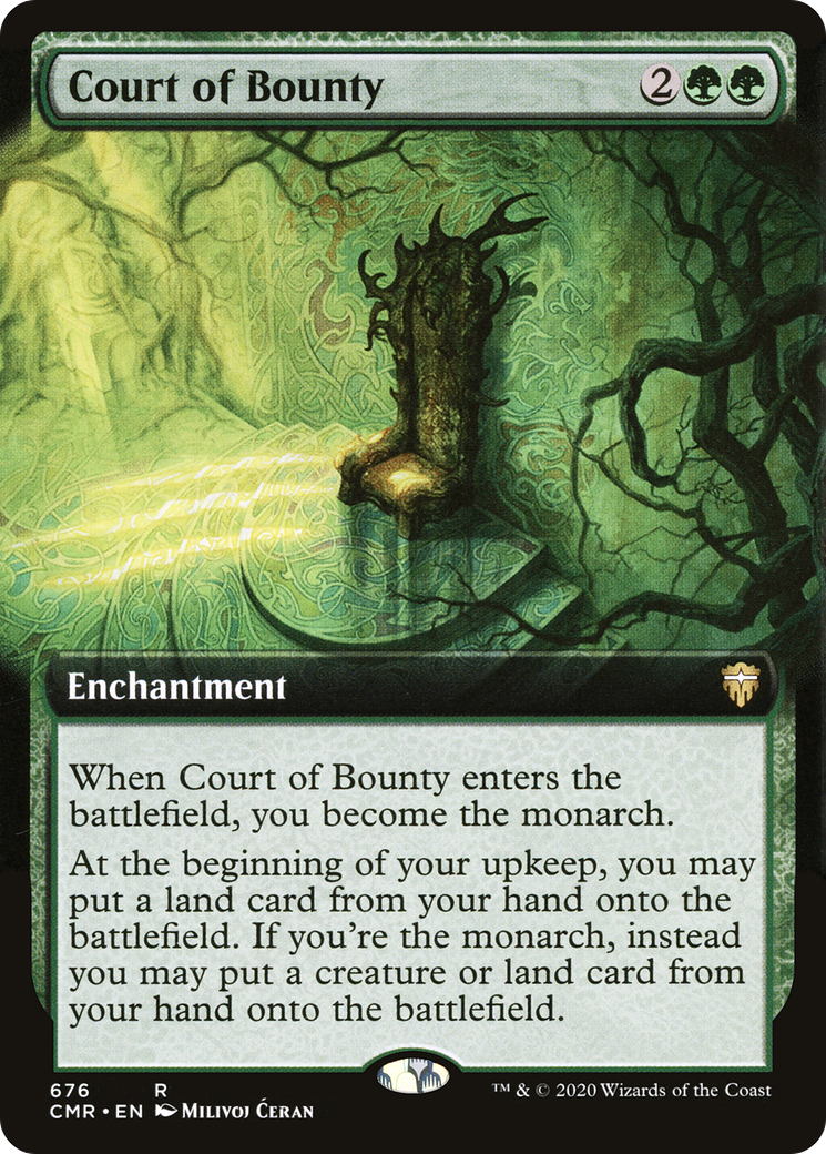 Image of Court of Bounty (Extended Art) (CMR-676) - Commander Legends: (Extended Art) Foil