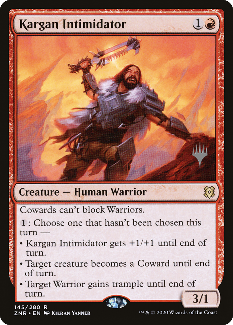 Image of Kargan Intimidator (PPZNR-145P) - Zendikar Rising Promos Foil