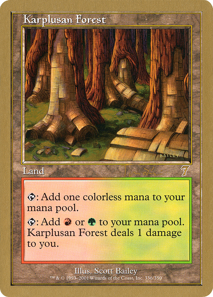 Image of Karplusan Forest - 2001 Jan Tomcani (7ED) (WCD-) - World Championship Decks 2001