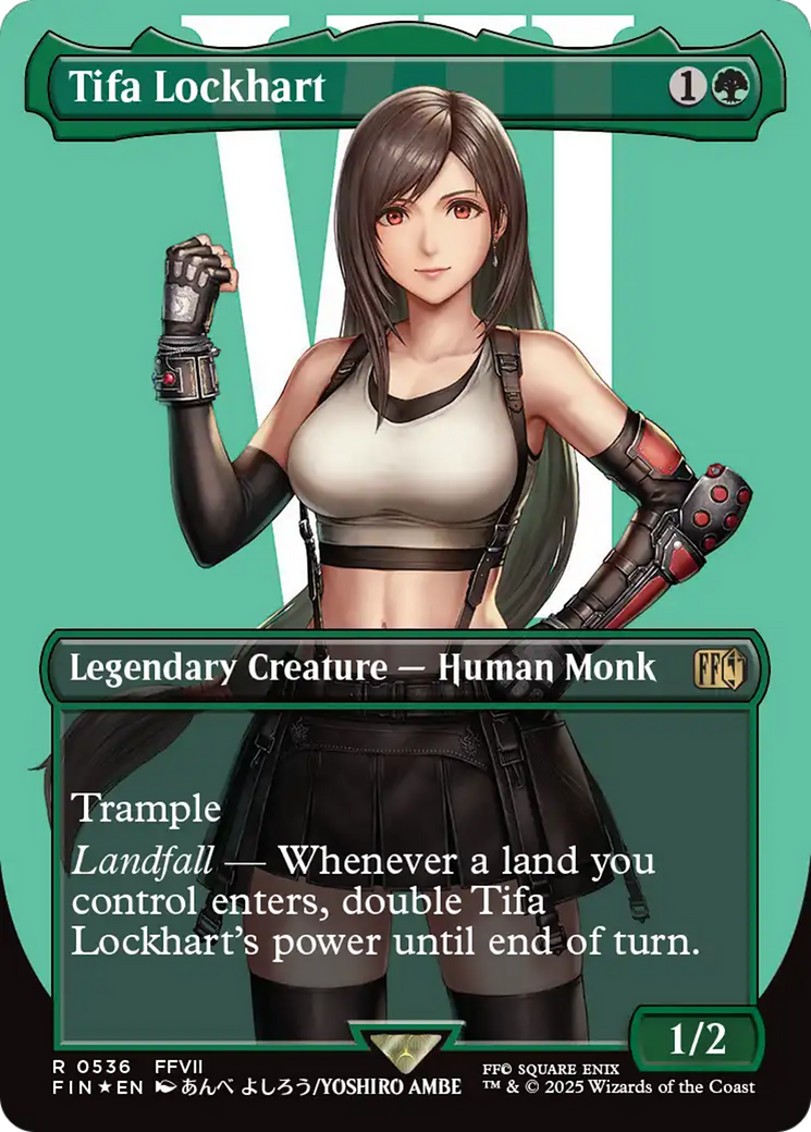 Image of Tifa Lockhart (Borderless) (Surge Foil) (FIN-536) - FINAL FANTASY (Borderless) Foil