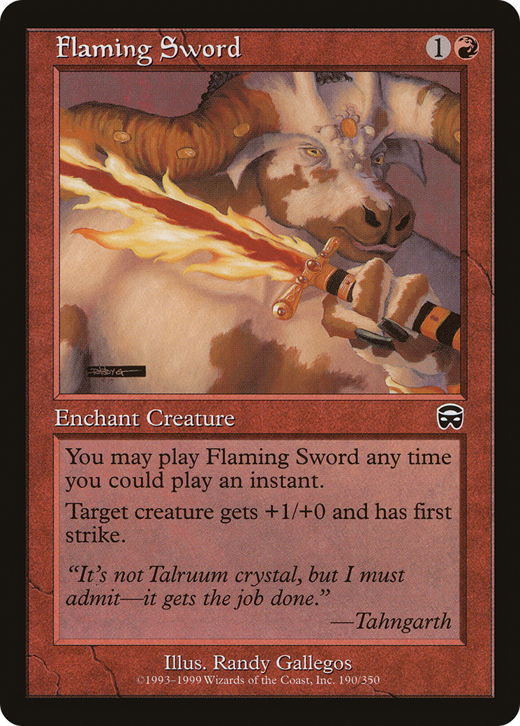 Image of Flaming Sword (MMQ-190) - Mercadian Masques Foil
