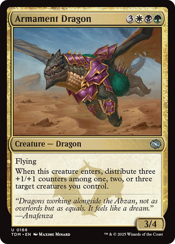 Image of Armament Dragon (TDM-168) - Tarkir: Dragonstorm Foil