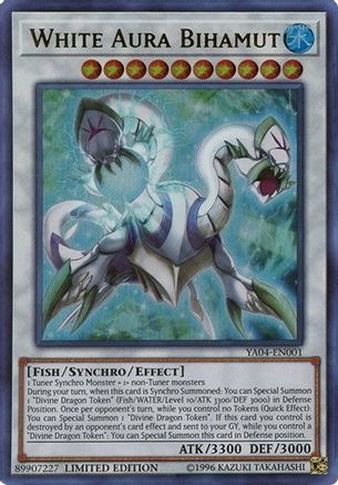 Image of White Aura Bihamut (YA04-EN001) - Yu-Gi-Oh! ARC-V Promo Cards Limited