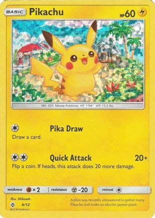 Image of Pikachu 004/12  - Holofoil McDonalds Promos 2018 - Promo