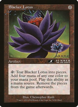 Image of Blacker Lotus (Arena League) (OVER-070) - Oversize Cards