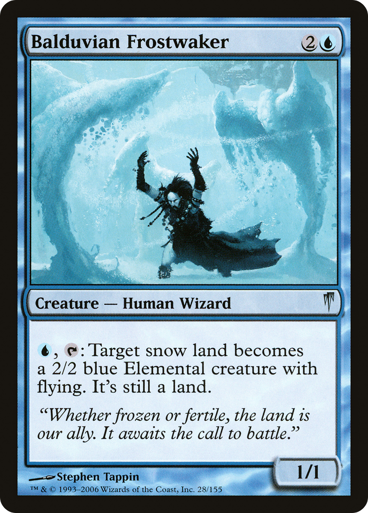 Image of Balduvian Frostwaker (CSP-028) - Coldsnap Foil