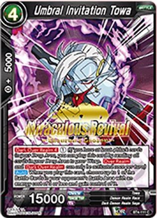 Image of Umbral Invitation Towa (Shenron's Chosen Stamped) (BT4-111) - Tournament Promotion Cards