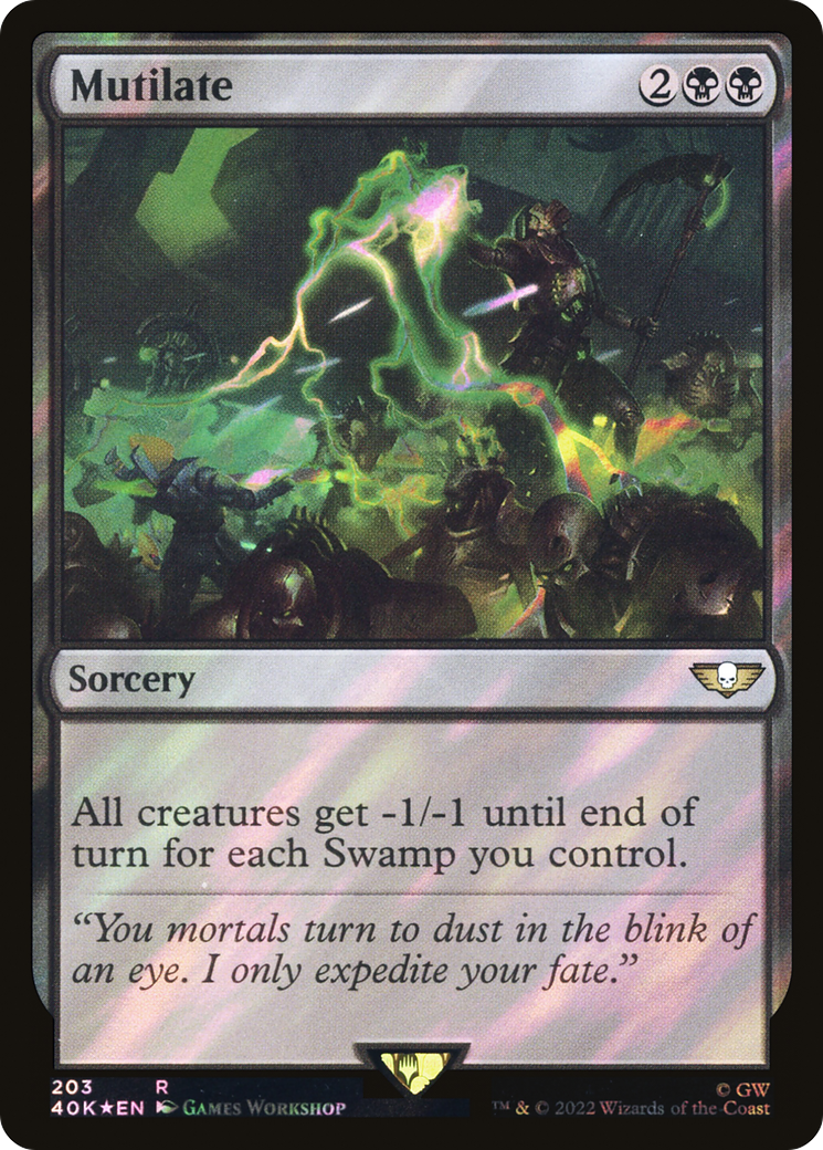 Image of Mutilate (Surge Foil) (40K-203) - Warhammer 40,000 Commander Foil