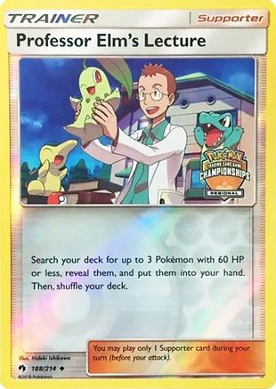 Image of Professor Elm's Lecture 188/214  - Reverse Holofoil League & Championship Cards - Promo