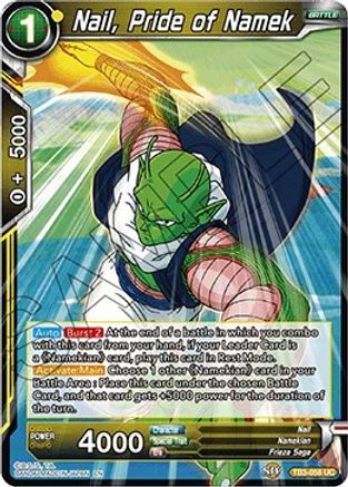 Image of Nail, Pride of Namek (TB3-058) - Clash of Fates Foil