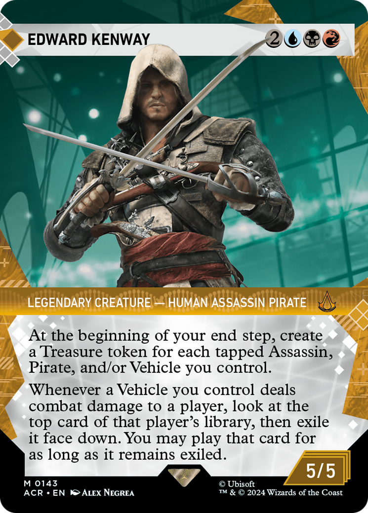 Image of Edward Kenway (Showcase) (ACR-143) - Assassin's Creed: (Showcase) (Borderless) Foil
