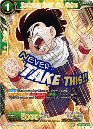 Image of Tenacious Spirit Son Gohan (SPR) (TB3-037_SPR) - Clash of Fates