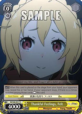 Image of Thankful Feelings, Felt (RZ/S46-E017 C) - Re:ZERO