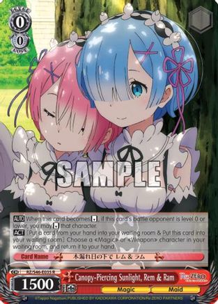Image of Canopy-Piercing Sunlight, Rem & Ram (RZ/S46-E035 R) - Re:ZERO