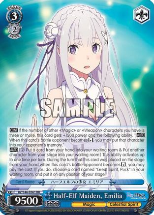 Image of Half-Elf Maiden, Emilia (RZ/S46-E061 RR) - Re:ZERO