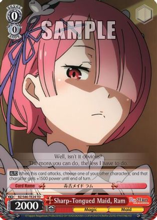 Image of Sharp-Tongued Maid, Ram (RZ/S46-TE24 TD) - Re:ZERO