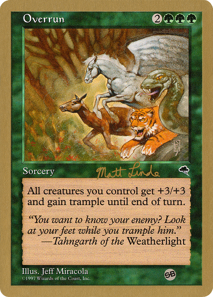 Image of Overrun - 1999 Matt Linde (TMP) (SB) (WCD-) - World Championship Decks 1999